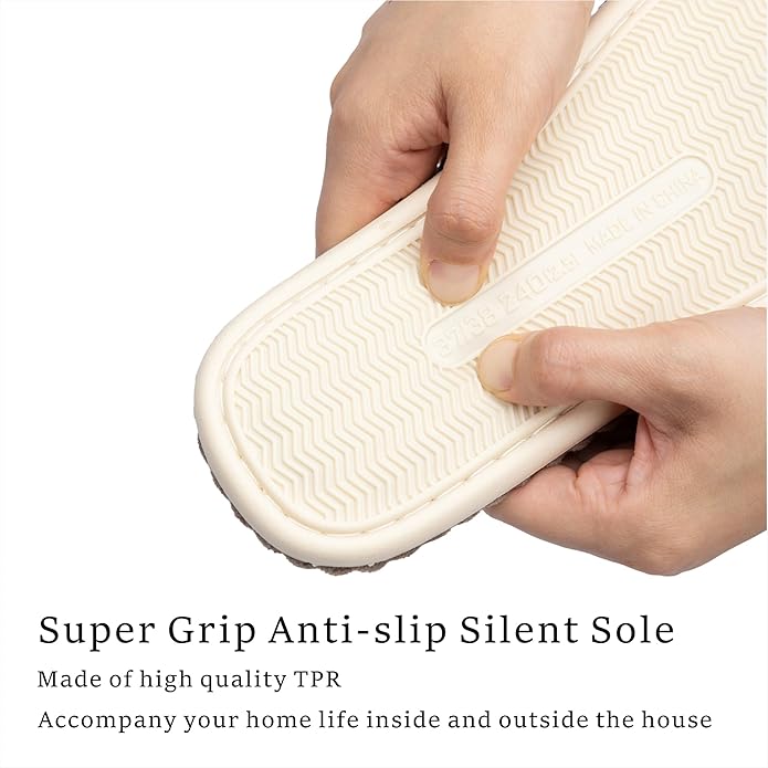 Chantomoo Slippers for Women Memory Foam House Womens Slipper Slides Home Bedroom Bathroom Spa Open Toe Corduroy Bow Slippers Cozy Comfortable