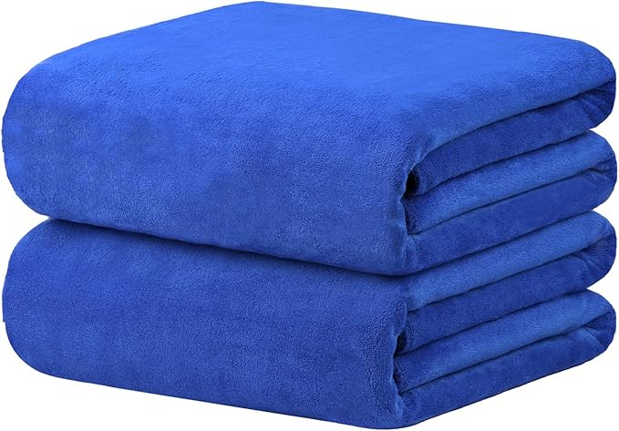 JML Microfiber Sheet Towels, Extra Large Bath Towel for Adult, 2 Pack, 40" x 80", Super Absorbent, Fast Drying, Soft for Body, Suana, Sport, Fitness, Yoga, Dark Blue