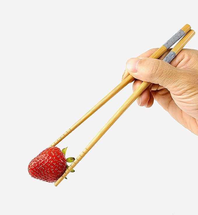 JapanBargain 3671, 5 Pair Bamboo Chopsticks Set, Reusable Japanese Chinese Korean Wooden Chop Sticks, Hair Sticks, Dishwasher Safe, 9 inch