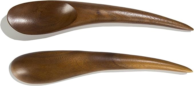 Nambé Harmony 3-Piece Salad Set – 12" Acacia Wood Serving Bowl with 12" Tongs – Designer Salad Bowl & Server Set for Dining, Entertaining & Kitchen Décor – Flowing Curves & Elegant Lines