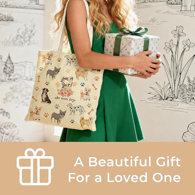 Cute Aesthetic Canvas Tote Bag for Women, Reusable Foldable Shopping Cotton Shoulder Totebag with Zipper Pocket