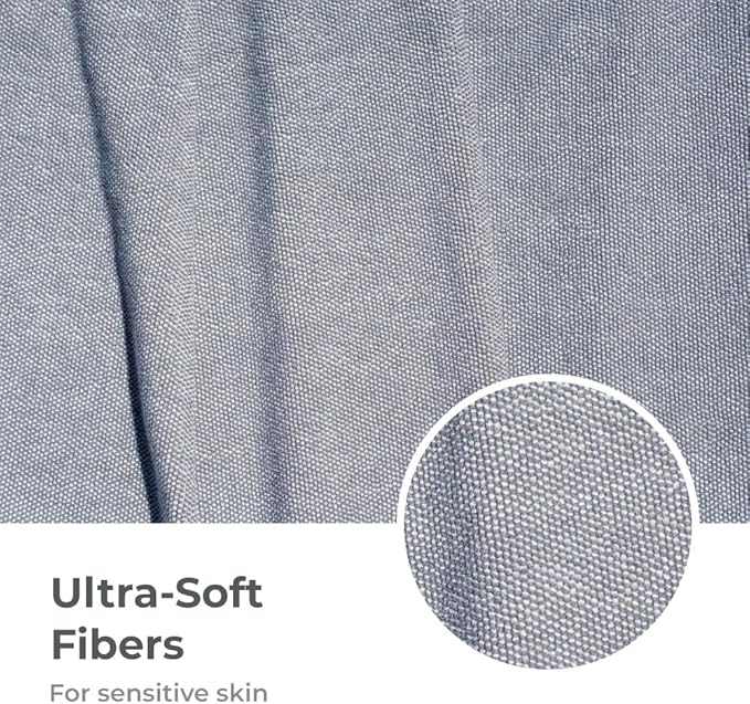 Cariloha Two Toned Bath Towel | Laguna Blue | 28"x54" | Turkish Cotton & Viscose Material Blend | Extra Smooth, Odor Resistant and Highly Absorbent