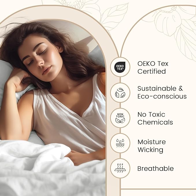 100% Cotton Bed Sheets Queen Size Bed Set, 800 Thread Count Deep Pocket Queen Sheet Set, No lint Soft Breathable Sateen Weave 4-Piece Egyptian Cotton Sheets, Fits upto 17", Machine Washable- Seafoam