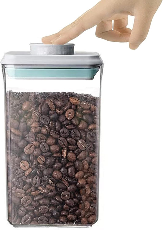 Airtight Food Storage Container Pop Containers With Lids, Bpa Free for Spaghetti Cereal Flour Rice Kitchen Organizer (square 900ml / 0.9qt)