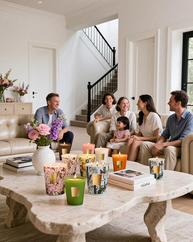 M&SENSE Neroli Noir Scented Candle 3 Wick 35oz 150H Long Lasting, Natural Soy Candles Fall Winter Stress Relief Calm Home Fragrance Festival Thanksgiving Christmas Housewarming Gifts for Home Decor