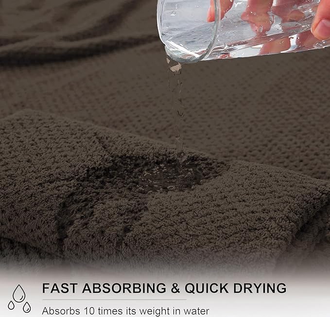 Extra Large Bath Towel Sheet Set 35x70 Inches - Oversized Bath Towels Set,Large Microfiber - Quick Dry,Lightweight,Super Soft,Highly Absorbent Towel Set for Bathroom,Pack of 4(Seal Brown)