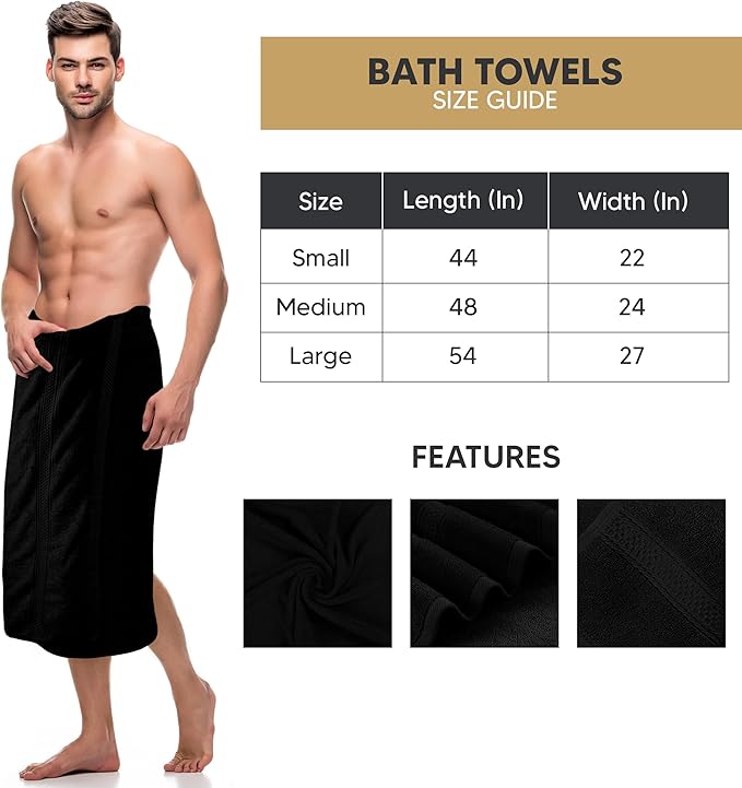Utopia Towels 4 Pack Premium Bath Towels Set, 27 by 54 Inches, 100% Ring Spun Cotton 600GSM, Lightweight and Highly Absorbent Quick Drying Towels, Perfect for Daily Use, Black
