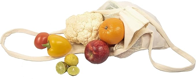 Cotton Mesh Mushroom Foraging Bags - 100% Cotton, Washable, Reusable and Eco-friendly Bags to Pick Mushrooms, Flowers, Berries and Produce - Lightweight Berries Hunting Harvesting Tote (2 Bags)