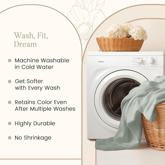 King Bed Sheets Deep Pocket King Sheet Set, 800 Thread Count Long Staple Fully Elasticated Egyptian Cotton Sheet & Pillowcase sets, Machine Wash No Pill Naturally Breathable Cotton Bedding- Mineral