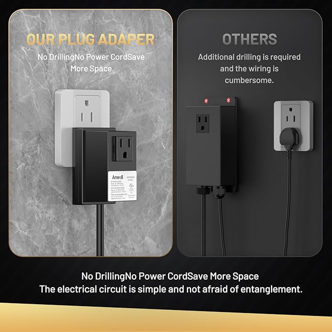 Garbage Disposal Air Switch Kit - UL Listed Wireless Sink Top Button, Champagne Bronze Finish, Compatible with Delta Faucet Champagne Bronze, Universal Design for All Garbage Disposals