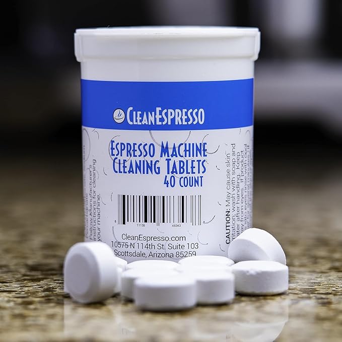 CleanEspresso - Designed For Breville Cleaning Kit - 40 Cleaning Tablets and 6 Water Filters for Breville Espresso Machines - 2g Espresso Machine Tablets