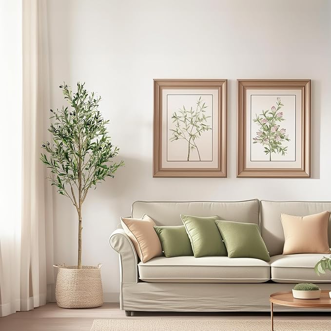 5FT Artificial Olive Tree, Indoor Faux Olive Tree Fake Potted Silk Olive Tree Plants with Lifelike Branches & Fruits for Home Office Decor