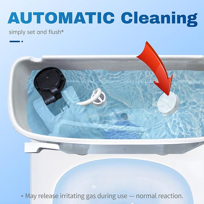 Vacplus Toilet Bowl Cleaner Tablets 100 PACK, Automatic Toilet Bowl Cleaners with Bleach for Deodorizing and Descaling, Bathroom Cleaner Against Tough Stains