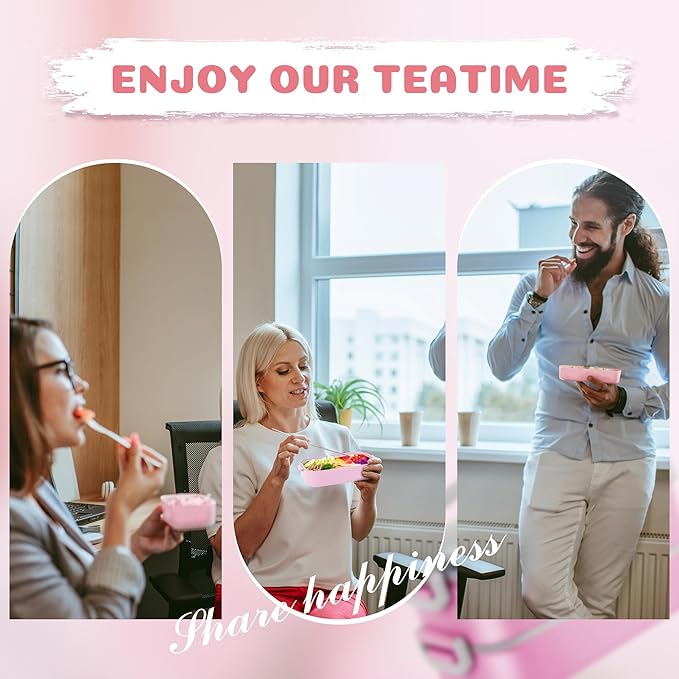 Bento Lunch Box for Kids Women Men, 47oz 2-Compartment Snack Salad Metal Food Prep Pack Container for Lunch, Stainless Steel 2 Layers Stackable Lunch Containers with Lids for Adults and Teens Pink