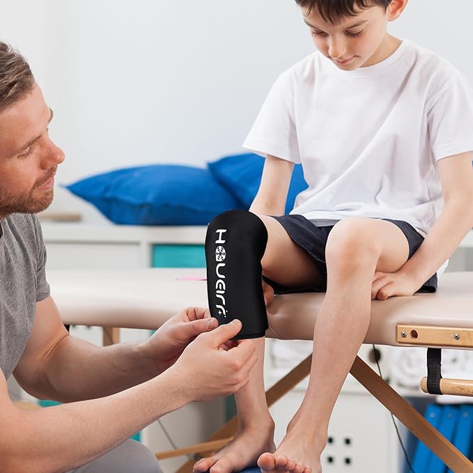 Knee Ice Pack Wrap with Compression Sleeve, Flexible Gel Ice Wrap for Knee, Elbow, Ankle, Foot, Reusable Hot & Cold Therapy for Injuries, Pain Relief, Meniscus, ACL, MCL Recovery - XL