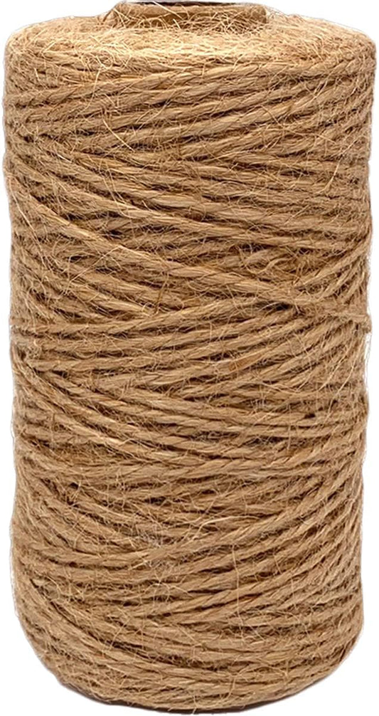 Leecogo Jute String 328 Feet 1 mm 2 ply Durable Natural Jute Rope Twine for Arts Crafts Jewelry Making and DIY Projects