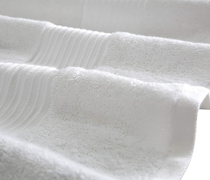 Luxury Extra Large Oversized Bath Towels | Hotel Quality Towels | 650 GSM | Soft Combed Cotton Towels for Bathroom | Thick & Fluffy Bath Sheets | White - 4 Pack