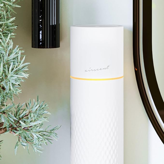 The AirScent Waterless Diffuser - Cold Air Scent Diffuser Oil Machine for Homes, Offices, Hotels and Spas - Aromatherapy Diffuser for Aesthetic Scenting - White - 4.05 Oz - Fragrance Oil Not Included