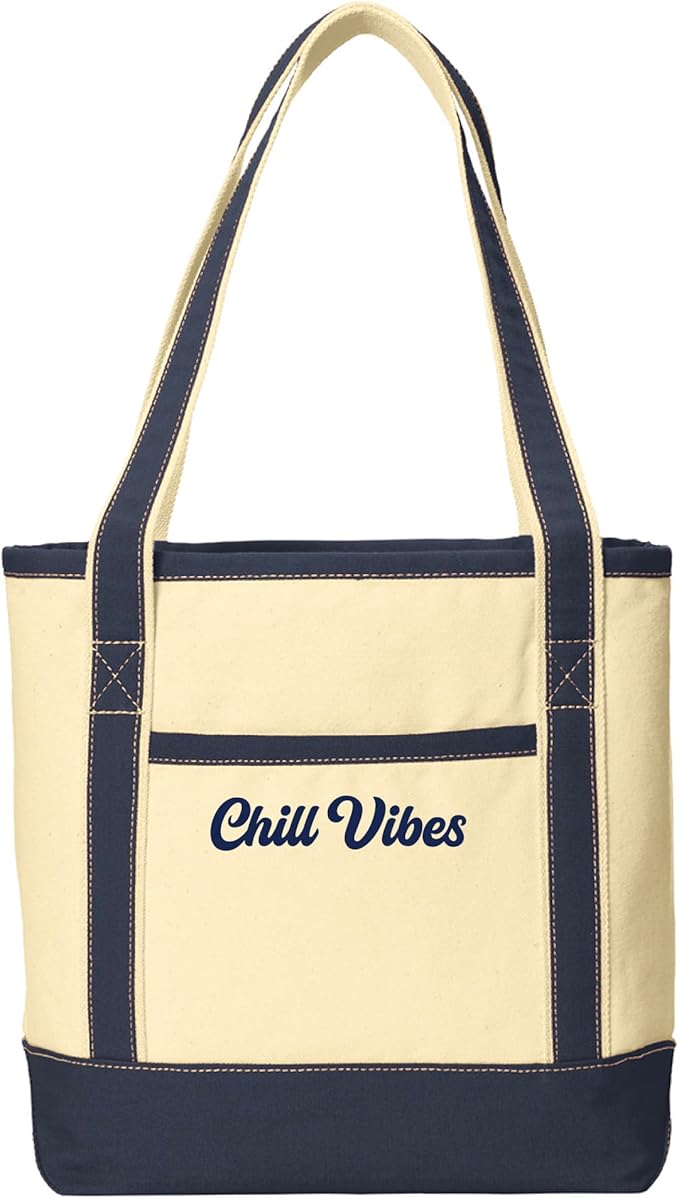 Custom Canvas Tote Bag – Personalized Name or Message – Medium Durable Cotton