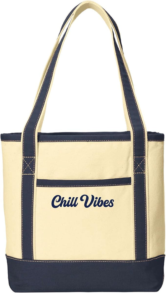 Custom Canvas Tote Bag – Personalized Name or Message – Medium Durable Cotton