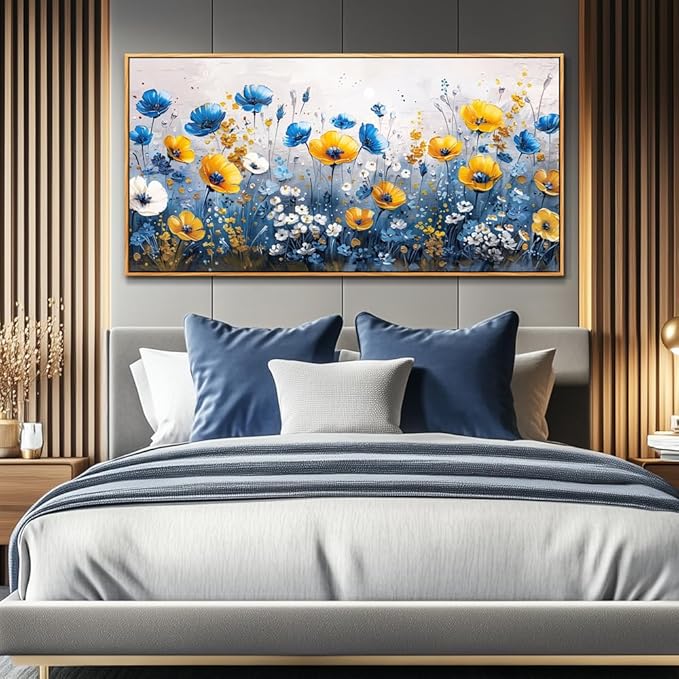 QIYILEXWART Large Wall Decor For Living Room Canvas Wall Art For Office Modern Wall Decorations For Bedroom Bush Landscape Painting Farmhouse Pictures Artwork Room Home Decor 24x48 In