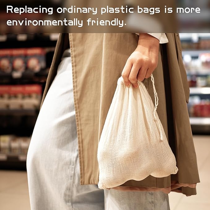 Pangda 100 Pieces Drawstring Cotton Bags Muslin Bags for Storage, Teas, Spices, Soaps, Candy, Jewellery, Wedding Party Favors and DIY Craft Home Decor (10 x 12 Inches)