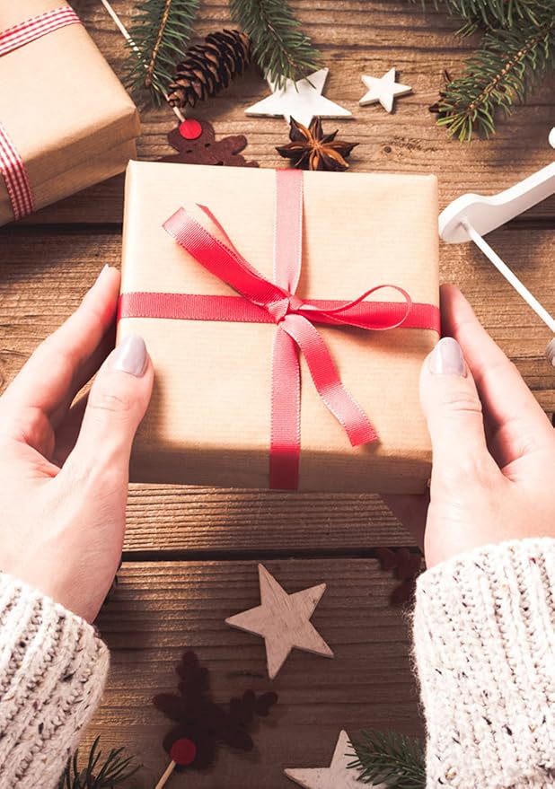 ValBox 8x8x4 Inches Gift Boxes 12 PCS Brown Paper Gift Boxes with Lids for Gifts, Wedding Present, Bridesmaid Proposal Box, Birthday Party Favor, Easy Assemble Box with 66ft Twine