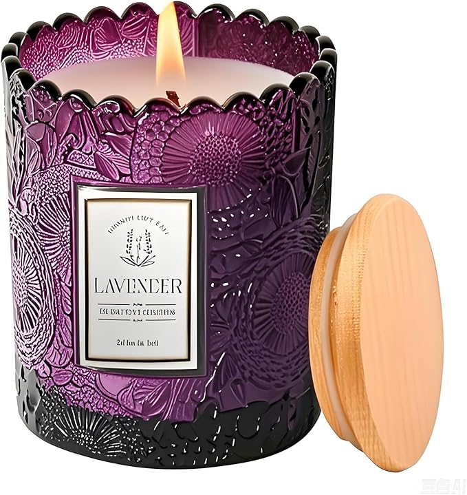 Gifts for Women Candle,Valentine's Day Gift Scented Candles, Mother's Day, Natural Soy Candle, 60 Hours Burn, Candles for Home Scented (Lavender)