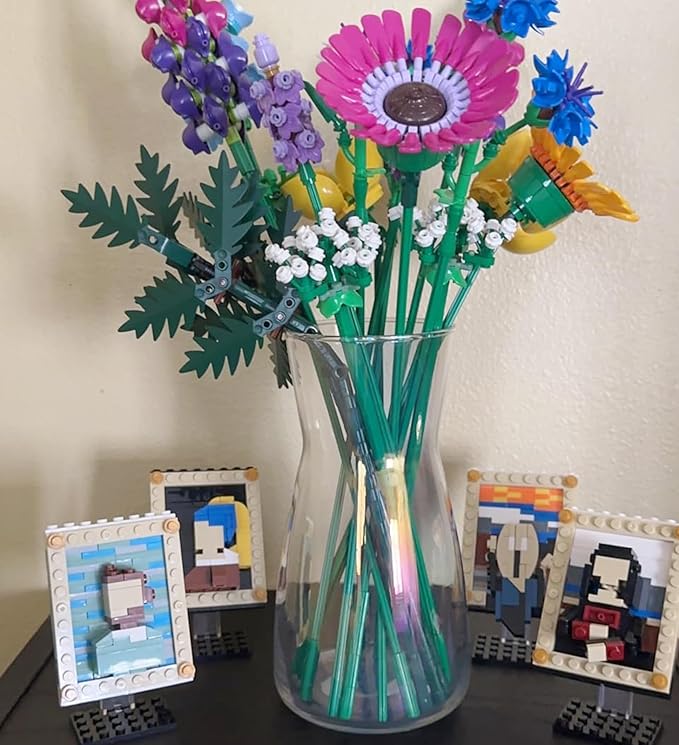 8 inch Iridescent Glass Flower Vases for Centerpiece Table Home Indoor Desk Decor,Ins Modern Boho Style Vase for Wedding Housewarming Gift