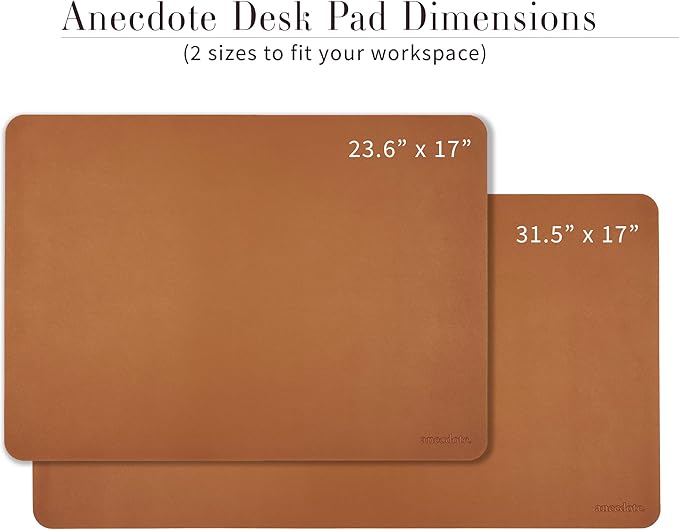ANECDOTE Vegan Leather Desk Pad - 23.6"x17" Desk Mat for Your Office. This Quality Large Mouse Pad has Chic Elegance, Professional Look & Satisfying Touch - The Perfect Leather Mouse Pad for You!
