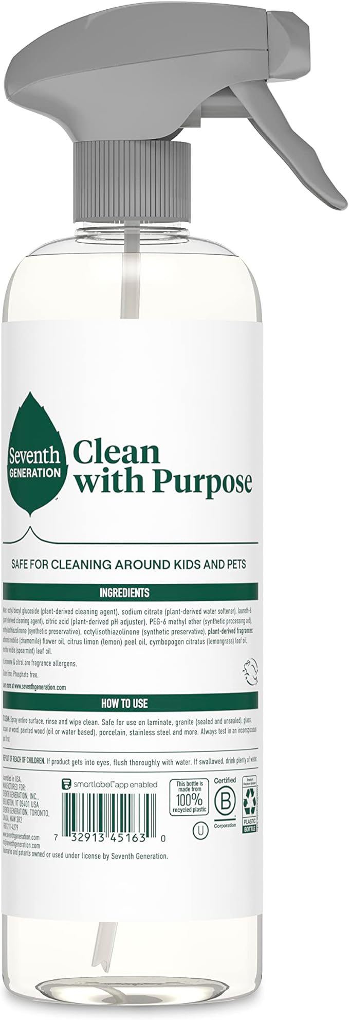 Seventh Generation All Purpose Cleaning Spray Lemon Chamomile scent Surface Cleaner Cuts Grease 23 oz