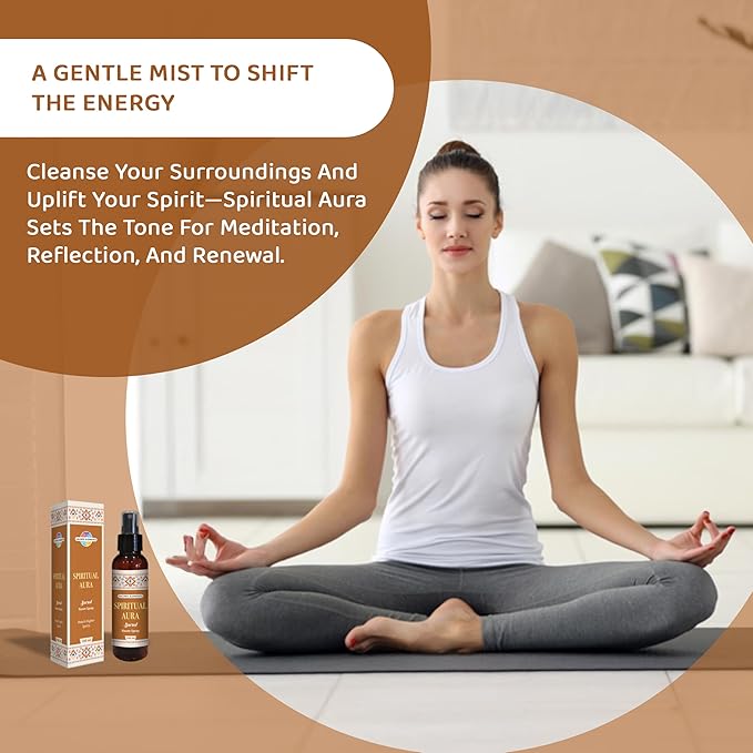 Sacred Element's Spiritual Aura Room Spray | Natural Purifying Mist for Energy Clearing, Negativity Release, Spiritual Balance & Aromatherapy | 3.38 Fl Oz / 100ml Non-Toxic Air Freshener.