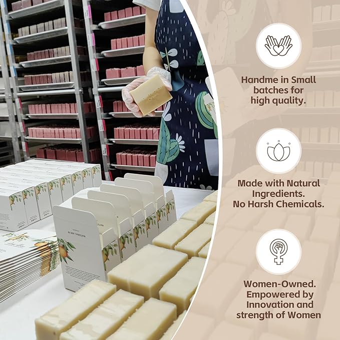 Natural Amor Spa Gift Set for Women 6 PCS– Relaxation Kit with Handmade Soap, Bath Bombs, Candle, Christmas Gift Box for Her, Self Care Birthday Gifts