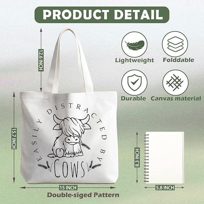 Animals-Flowers-Fruits-Bow Valentines Canvas Heart Tote Bag, Coquette Reusable Shopping Grocery Bags