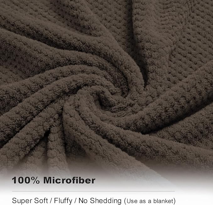 Extra Large Bath Towel Sheet Set 35x70 Inches - Oversized Bath Towels Set,Large Microfiber - Quick Dry,Lightweight,Super Soft,Highly Absorbent Towel Set for Bathroom,Pack of 4(Seal Brown)