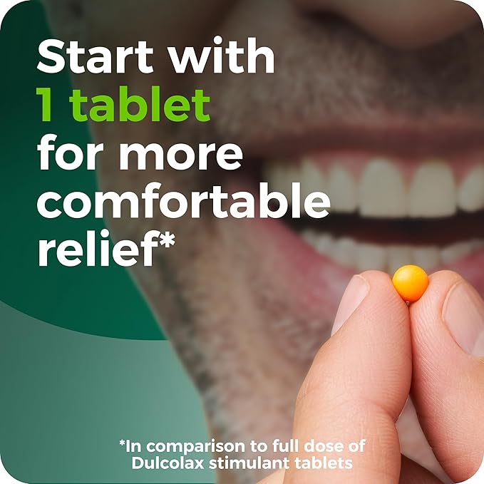 Dulcolax Stimulant Laxative Tablets, Predictable & Effective Constipation Relief, Relieves Straining & Bloating, Bisacodyl 5 mg, 50 Count