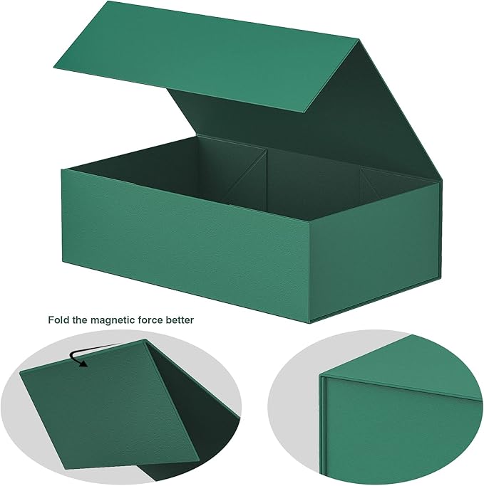 Luxury Large Gift Box 13.8"x9"x4.3" Storage Box Ribbon Magnetic Closure for Luxury Packaging Box for Mother's Day, Birthdays, Bridal Gifts,Weddings