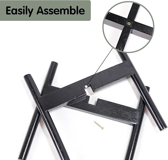 Wood 11.9" x 12.5" Plant Stand Indoor Outdoor, Wooden Single Floor Plant Pot Holder, Natural Plant Stand, Assembly Required (Excluding Potted Plants)