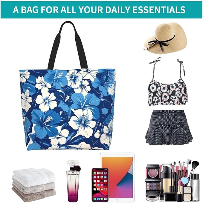 Tote Bag Shoulder Bags for Women Grocery Shopping Bag Reusable Bags Boho-Red Paisley 1