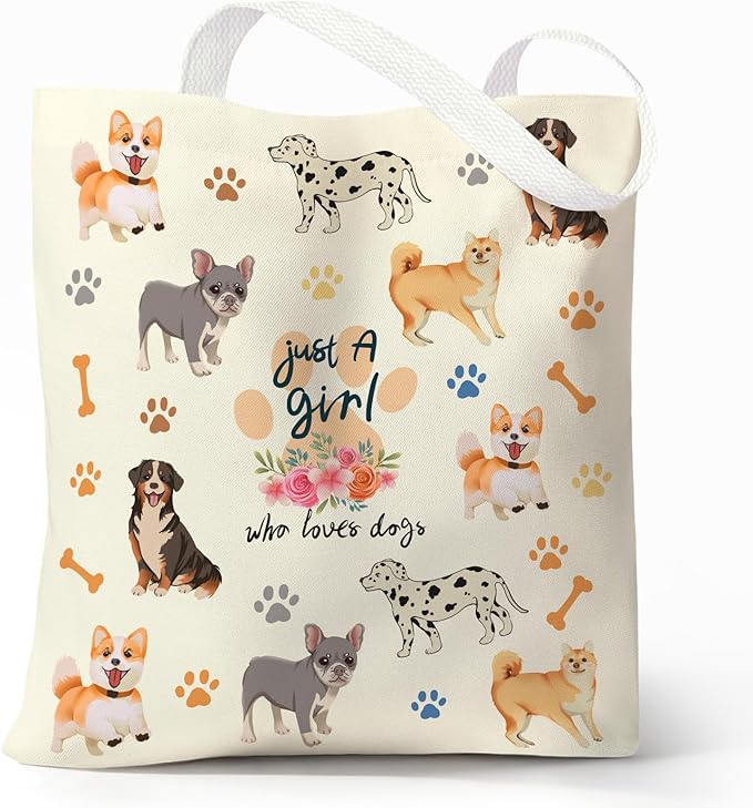 Cute Aesthetic Canvas Tote Bag for Women, Reusable Foldable Shopping Cotton Shoulder Totebag with Zipper Pocket