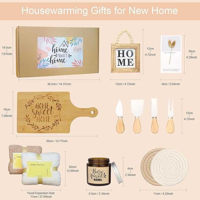 House Warming Gifts New Home, Housewarming Gifts for Women, New Home Gift Ideas, New Apartment Housewarming Welcome Basket, Closing Gift for Home Buyers