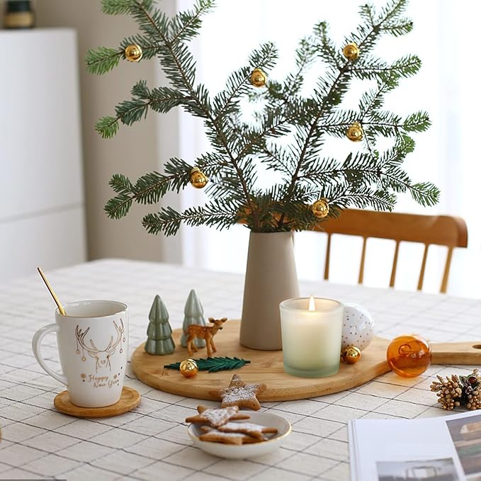 SUPMIND 12 Pack Glass Candle Jars-10oz Frosted Empty Candle Jars with Bamboo Lids and Sticky Labels, Bulk Candle Jars for Making Candles Containers - Dishwasher Safe