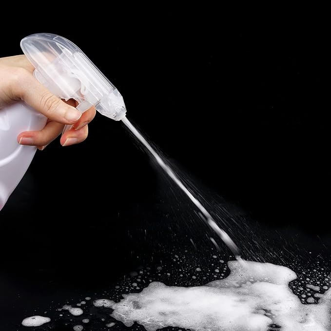 Foaming Spray Heads Spray Bottle Nozzles Foam Nozzles Plastic Heavy Duty Spray Nozzle Replacement Head Leak Proof Water Bottle Spray Nozzles Adjustable Head Sprayer 2 Pcs