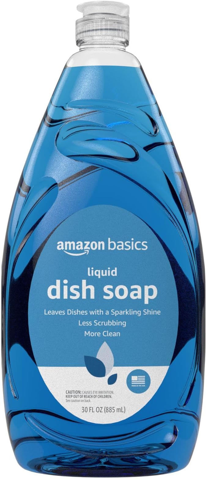 Amazon Basics Dish Soap, Fresh Scent, 30 fl oz, Pack of 8