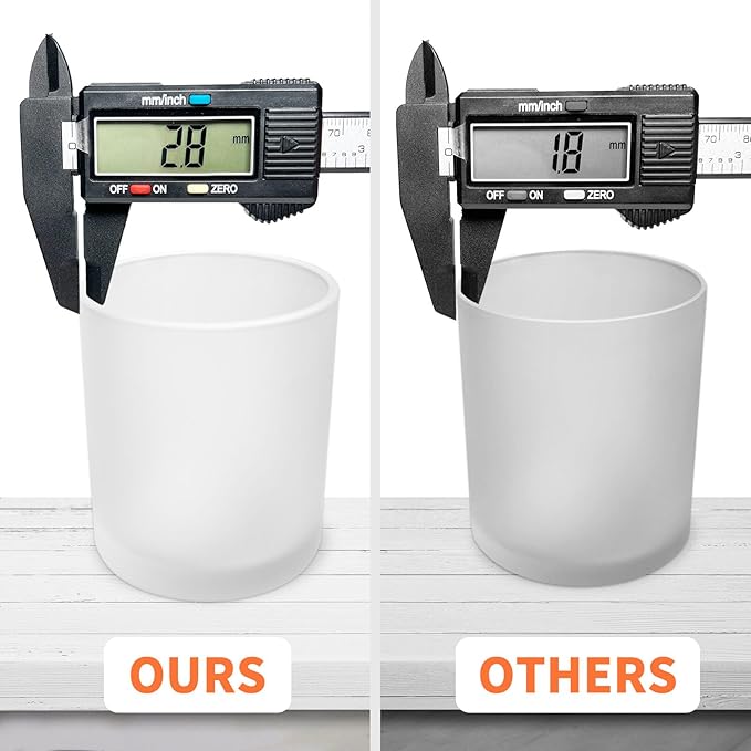 15 Pack Empty Candle Jars, 7oz Frosted Glass Jars with Bamboo Lids Candle Containers in Bulk for Making Candles, Stickers and Labels Included