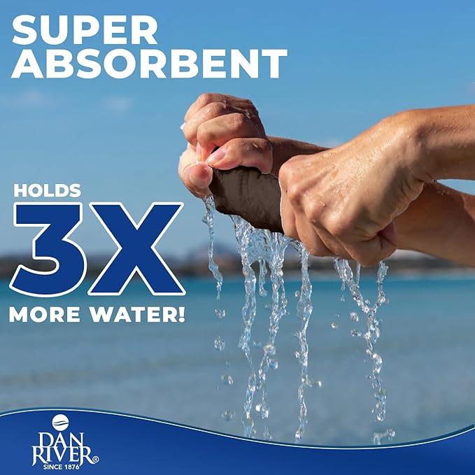 DAN RIVER 8 PC Luxury Bath Towels for Bathroom, 2 Bath, 2 Hand, and 4 Wash Cloths, 600 GSM 100% Ring Spun Cotton Towel Set, Highly Absorbent, Gym, Hotel, and Spa, Brown