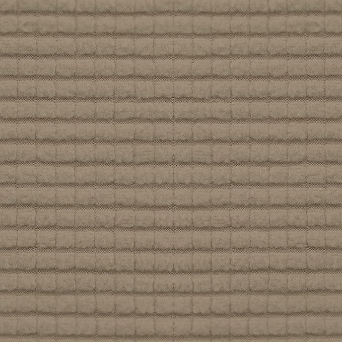 Easy-Going Stretch Square Ottoman Cover Folding Storage Stool Furniture Protector Soft Slipcover with Elastic Bottom (15x15x15inch, Natural)