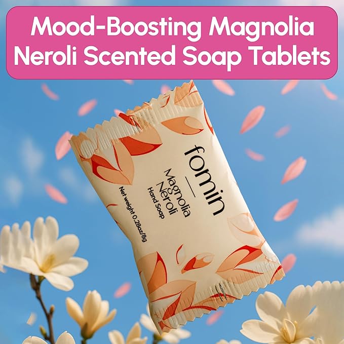 FOMIN Foaming Hand Soap Tablet Refills (6 Count) - Makes 48 fl oz (6 x 8 fl oz) - Magnolia Neroli - Foaming Hand Soap Tablets, Sustainable Soap Tablets for Hand Wash
