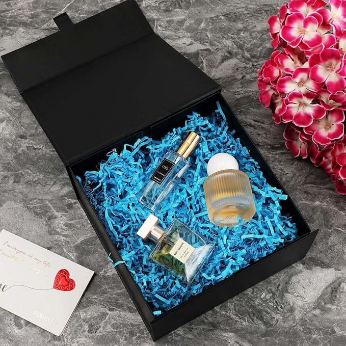 5 Pcs Black Gift Box 8x8x4 Inches Small Gift Boxes for Presents with Magnetic Closure Lid Luxury Collapsible Gift Box Bridesmaid, Wedding, Birthday Boxs for Gift Packaging