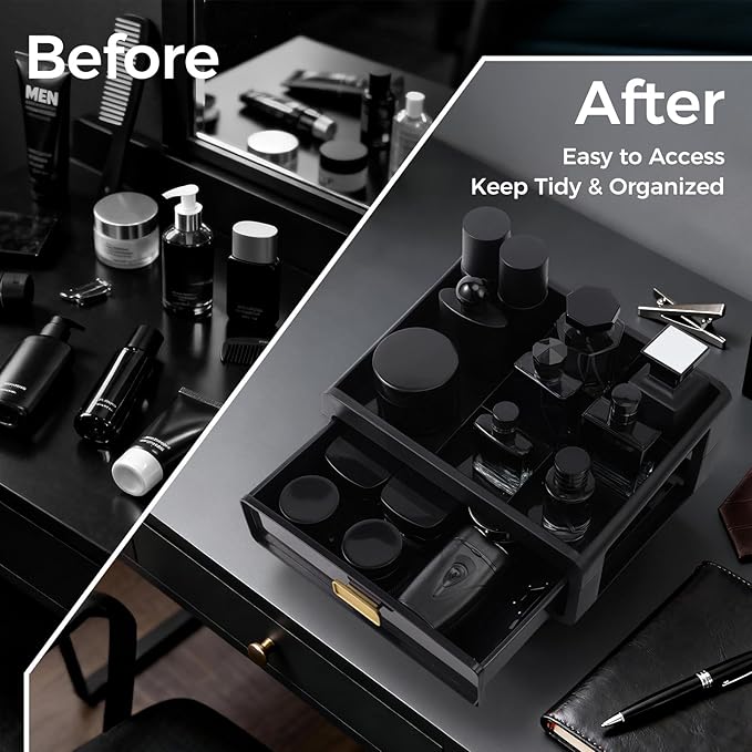 Cologne Organizer,Bathroom Organizer Countertop,Dresser Organizers,Perfume Tray,Under Sink Organizer,Cologne Stand,Mens Organizers,Storage for Men,Drawer Perfume Display Holder,Mens Gifts